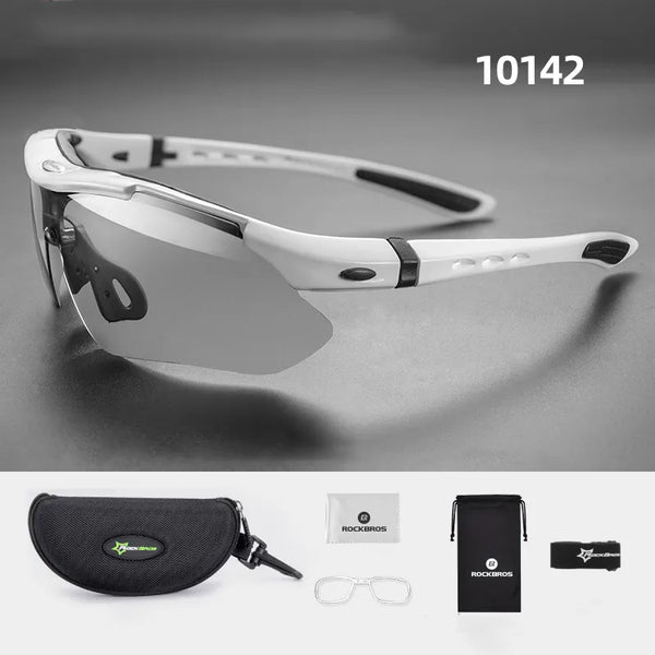 ROCKBROS Polarized Bicycle Glasses for Men and Women - UV400 Protection and Photochromatic Lenses for Outdoor Cycling.